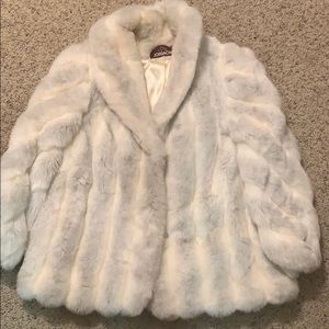 jordache white fur coat